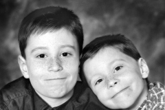 Studio Portrait of two young brothers
